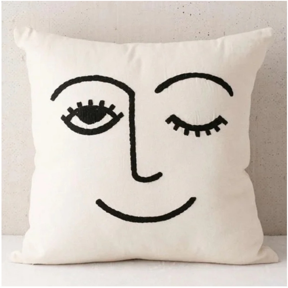 Urban Outfitters Winky Face pillow